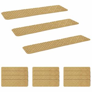 vidaXL Stufenmatten 15 stk. 76 x 20 cm Beige Polyester Rechteckig