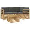 vidaXL Outdoor-Sofagarnitur 5 pcs Wei&szlig; und Anthrazit 59 x 59 x 37 cm