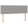 vidaXL Boxspringbett mit Matratze Hellgrau 140x200 cm Stoff