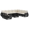 vidaXL Gartensofa-set 11 stk. Schwarz und Cremewei&szlig; Poly-Rattan