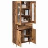 vidaXL Highboard mit Schubladen 2 pcs Altholz Holzwerkstoff