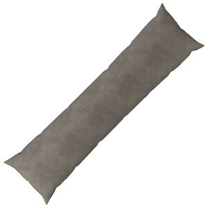 vidaXL Kissen mit Kissen HEERLEN Hellgrau 40 x 145 cm Samt