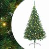 vidaXL K&uuml;nstlicher vorbeleuchteter Weihnachtsbaum Gr&uuml;n 240 cm PVC