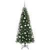 vidaXL K&uuml;nstlicher Weihnachtsbaum mit 300 LEDs Gr&uuml;n 180 cm PE und PVC