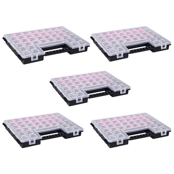 vidaXL Sortimentsk&auml;sten 5 Stk. Verstellbare Trennw&auml;nde 385x283x50 mm