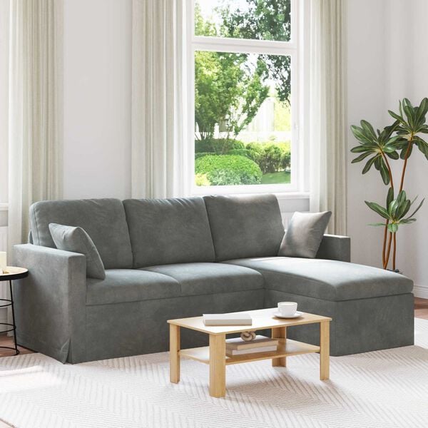 vidaXL Sofa Dunkelgrau