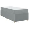 vidaXL Bettrahmen mit Matratze Hellgrau 80 x 200 cm Stoff