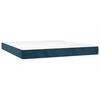 vidaXL Boxspringbett mit Matratze Dunkelblau 180x200 cm Samt