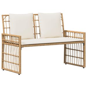 vidaXL Bank Outdoor 2 -Seater 116 x 55 x 82 cm Stahl und Poly Rattan