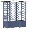 vidaXL Hochbeet mit Rankgitter und Dach Grau 163 x 40 x 138 cm PP