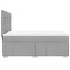 vidaXL Boxspringbett mit Matratze Hellgrau 140x200 cm Stoff