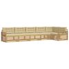 vidaXL Outdoor-Sofagarnitur 6 stk. Wei&szlig; und Beige Polyester