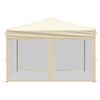 vidaXL Partyzelt Faltbar mit Seitenwänden Creme 3x3 m