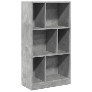 vidaXL B&uuml;cherregal Betongrau 57x28,5x107,5 cm Holzwerkstoff