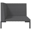 vidaXL 8-tlg. Garten-Lounge-Set mit Kissen Poly Rattan Dunkelgrau