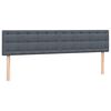 vidaXL Boxspringbett mit Matratze Dunkelgrau 180x210 cm Samt
