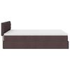 vidaXL Ottoman-Bett mit Matratze Dunkelbraun 140x200 cm Stoff