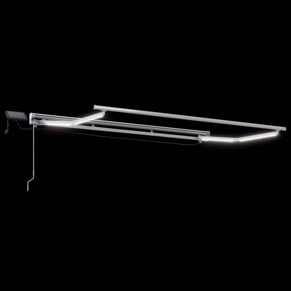 vidaXL Manueller Markisenrahmen mit LEDs Beige 3,5 x 2,5 m