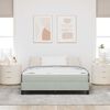 vidaXL Boxspringbett mit Matratze Hellgrau 160 x 210 cm Stoff