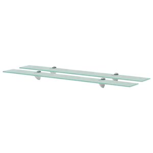 vidaXL Schweberegale 2 Stk. Glas 90x20 cm 8 mm