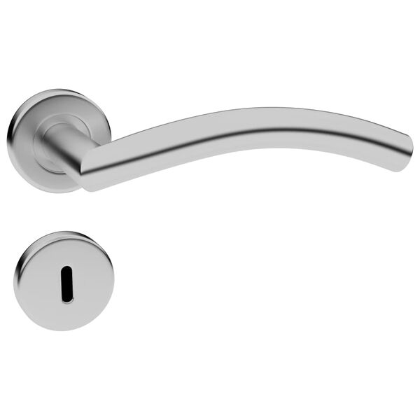 vidaXL T&uuml;rgriff-Set Gebogen Buntbart Edelstahl