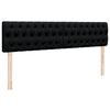 vidaXL Ottoman-Bett mit Matratzen & LEDs Schwarz 200x200 cm Stoff