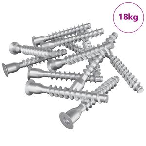vidaXL Confirmat-Schrauben 2500 pcs Silber Metall
