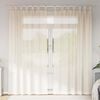 vidaXL Voile Vorh&auml;nge mit Lasche 2 Stk. Creme