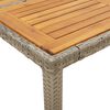 vidaXL 7-tlg. Garten-Essgruppe mit Kissen Grau Poly Rattan Akazie