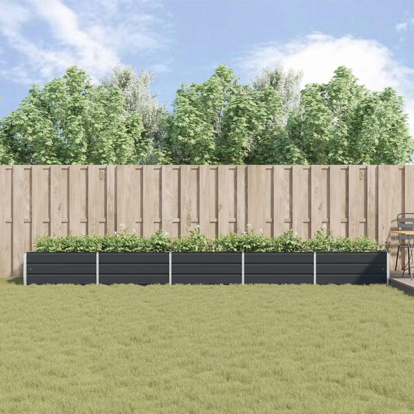 vidaXL Pflanzk&uuml;bel Anthrazit 195 x 100 x 45 cm Verzinkter Stahl