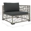 vidaXL 6-tlg. Garten-Lounge-Set mit Auflagen Poly Rattan Grau