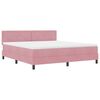 vidaXL Boxspringbett mit Matratze mit Kopfteil Rosa 180 x 200 cm Samt