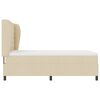 vidaXL Boxspringbett mit Matratze Creme 140 x 200 cm Stoff