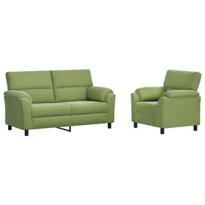 vidaXL Sofa-Set 2 pcs Hellgr&uuml;n Samt