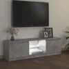 vidaXL TV-Schrank mit LED-Leuchten Betongrau 120x30x36 cm
