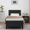 vidaXL Boxspringbett mit Matratze Schwarz 90 x 200 cm Kunstleder