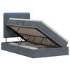 vidaXL LED-Speicherbett mit Matratze Dunkelgrau 120 x 200 cm Samt