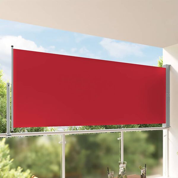 vidaXL Ausziehbare Seitenmarkise 140 x 300 cm Rot