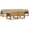 vidaXL Outdoor-Sofagarnitur 8 stk. Natur und Beige