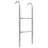 vidaXL 2-stufige Trampolinleiter Stahl Silbern 72 cm (Geeignet f&uuml;r 65 cm H&ouml;he)