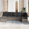 vidaXL Sofa Set 7 pcs Grau Poly-Rattan