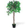 vidaXL K&uuml;nstlicher Ficus mit Topf 110 cm