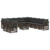 vidaXL Gartensofa-set 12 pcs Grau Poly-Rattan