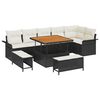 vidaXL Garten-Sofa-Set 9 stk. 8-Sitzanzahl Schwarz
