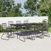 vidaXL 9-tlg. Garten-Essgruppe Schwarz PVC Rattan