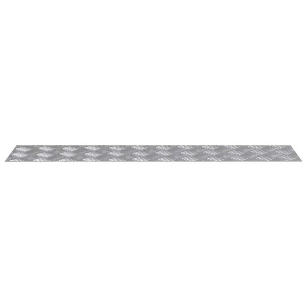 vidaXL Treppe Tritt Rechtwinklig 2 pcs Silber 90 x 20 cm Aluminium