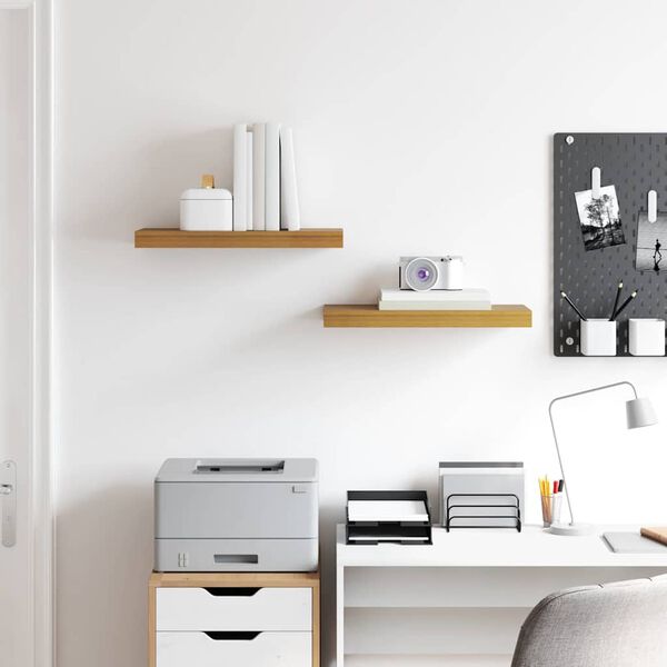 vidaXL Wandregal Wandmontiert 2 pcs Beige 50 x 23 x 4 cm Holzwerkstoff