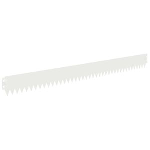 vidaXL Raseneinfassung 10 pcs 103 x 10 cm Stahl Wei&szlig;