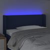 vidaXL LED Kopfteil Blau 83x16x78/88 cm Stoff