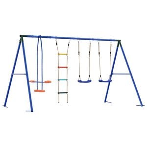 vidaXL Outdoor Schaukelset Mehrfarbig Stahl und PE